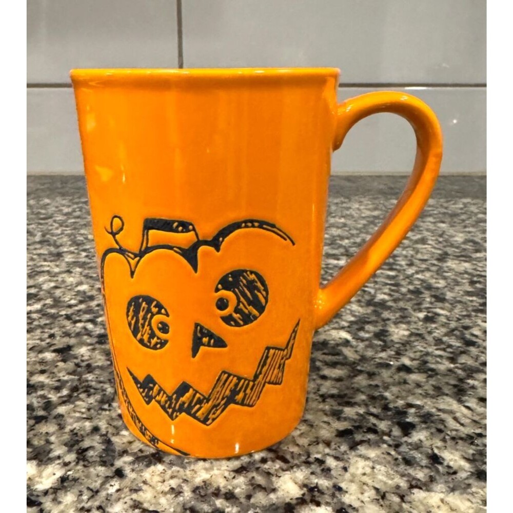 Tag orange and black Ceramic Coffee Mug Halloween Jack-o'-lanterns Pumpkins